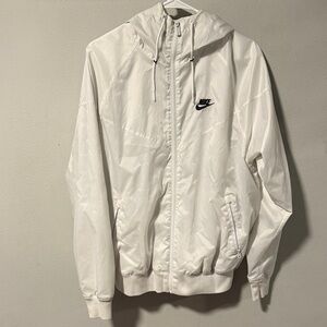Nike Men's White Windbreaker Jacket